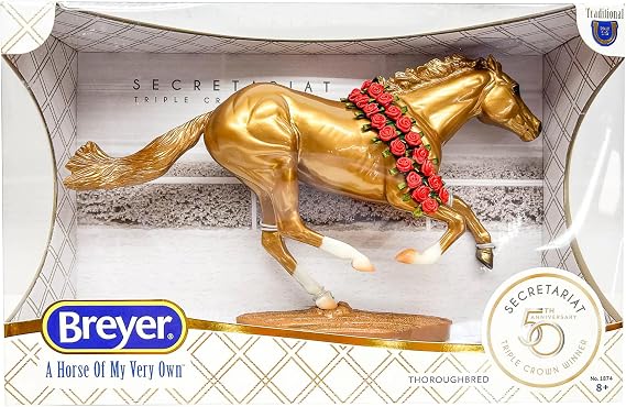 Breyer Horse Traditional Series| Secretariat 50th Anniv of Triple Crown Win Commemorative Edition | Scale 1.9 | Horse Toy | Model #1874