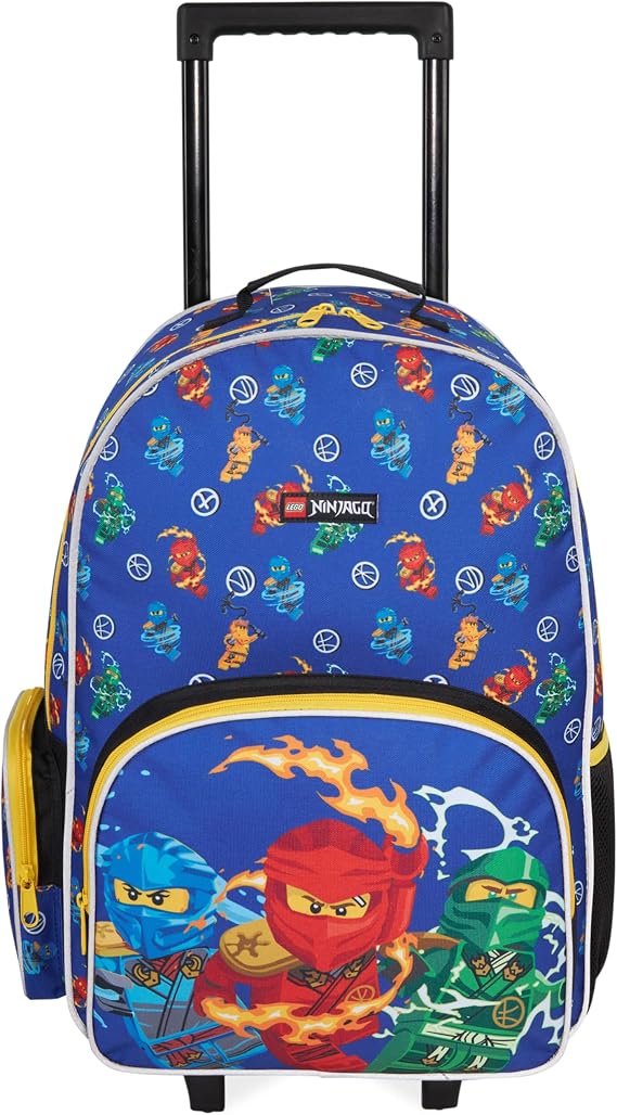 Get Trend Minecraft | Pokemon | Lego x Ninjago Trolley Bag for Kids, Multi Lego, Wheeled Backpack