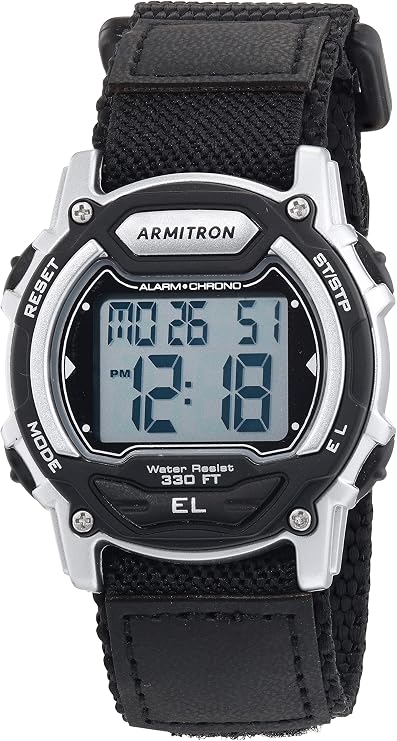 Armitron Sport Unisex Digital Chronograph Nylon Strap Watch