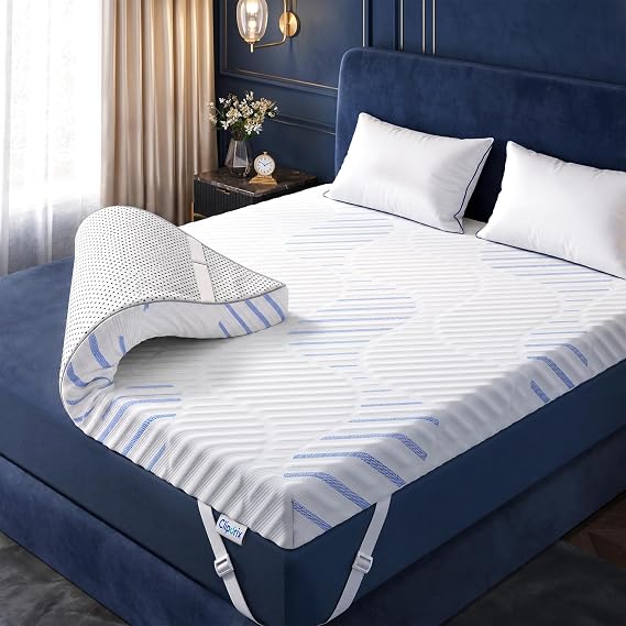 Memory Foam Mattress Topper Small Double, Gel Cooling & Breathable