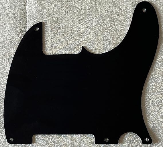 Pickguard for Fit Compatible with Fender Esquire Telecaster 5 Hole Blank Guitar Style Pickguard Scratch Plate (1 Layer Black)