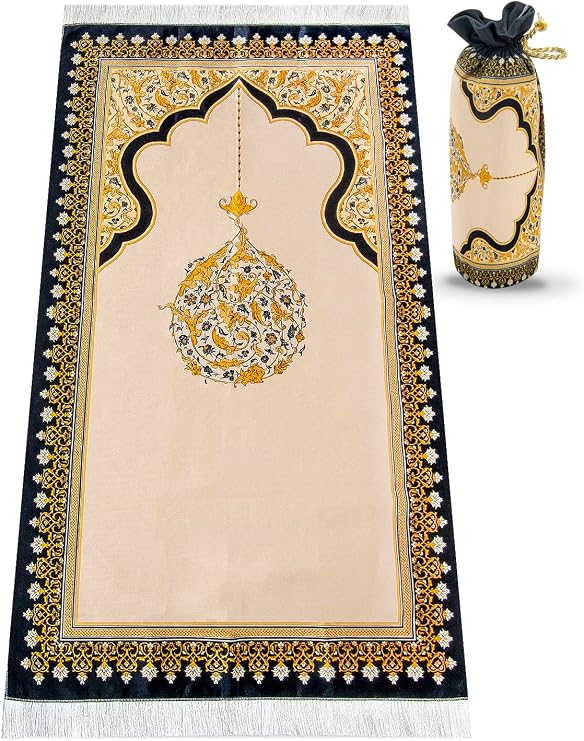 ihvan online İpek Dokulu Taşıma Çantalı Seccade Desen 3, Ihvan Online, 62x110 Cm