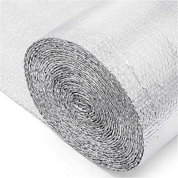 Bubble Insulation Foil Self-adhesive Vapour Barrier And Thermal Insulation Aluminium Foil Reflect A Heat Radiator Insulation Foil Saves Energy & Money Various Size For Use In Walls, Floors And Roofs(1