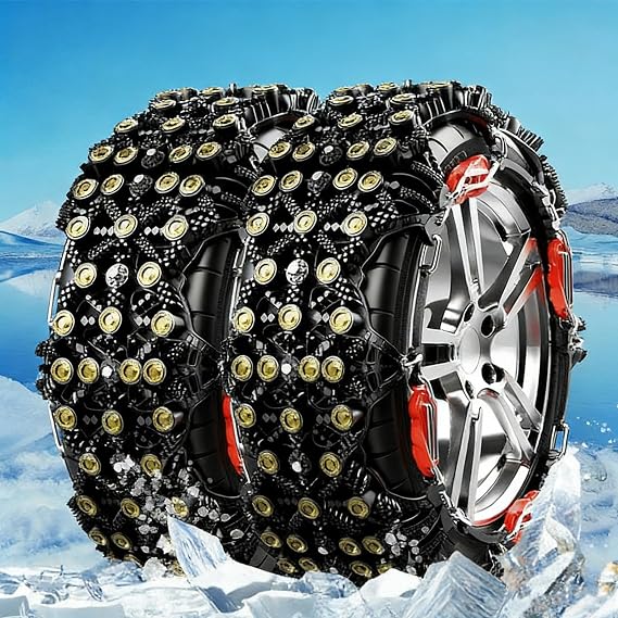 Tire Chain Snow Chains Snow Chains For Car Tires Heavy-Duty For Pickup Trucks & Suvs Off-Road, Emergency Tire Traction Car Tires175-255 265 275 285 295 - Set Of 2(275/55R20)