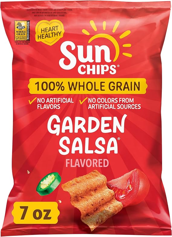 SunChips Garden Salsa Flavored Multigrain Snacks, 7 Ounce (198g)