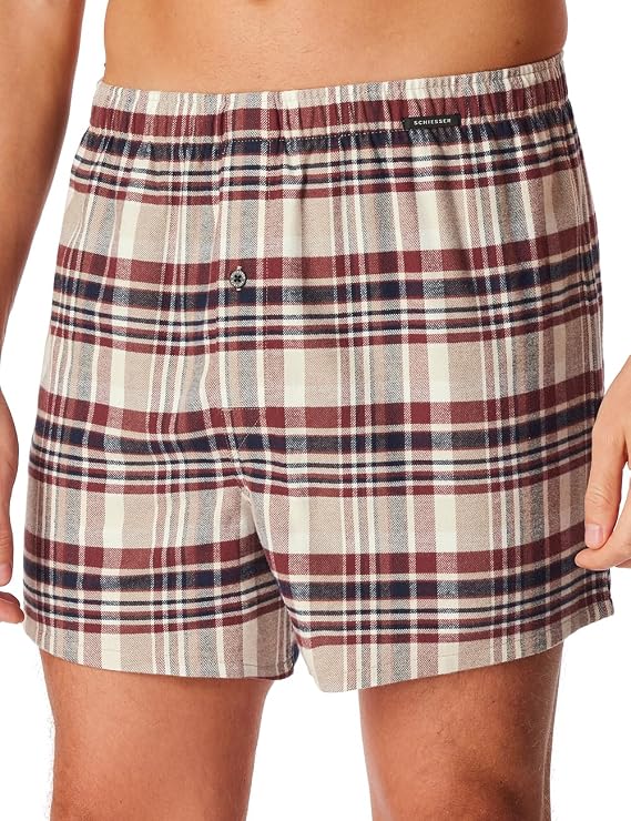 Schiesser Men's Pack of 2 Boxer Shorts Woven Cotton