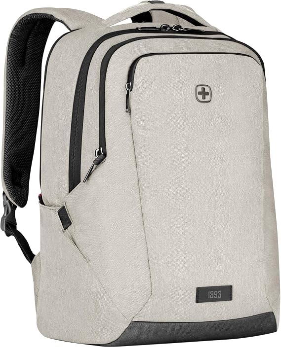 Wenger Mx プロフェッショナルノートパソコンバックパック タブレットコンパートメント付き、ノートブック最大16インチ、最大10インチのタブレットオーガナイザー、21l、オフィスビジネスユニ、ベージュ、653500
