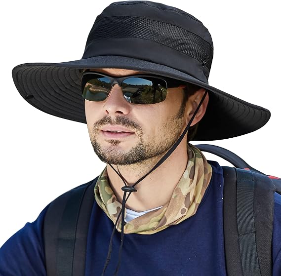 Muryobao メンズ ブーニーハット サマーサンハット UV保護 防水 サファリフィッシングキャップ