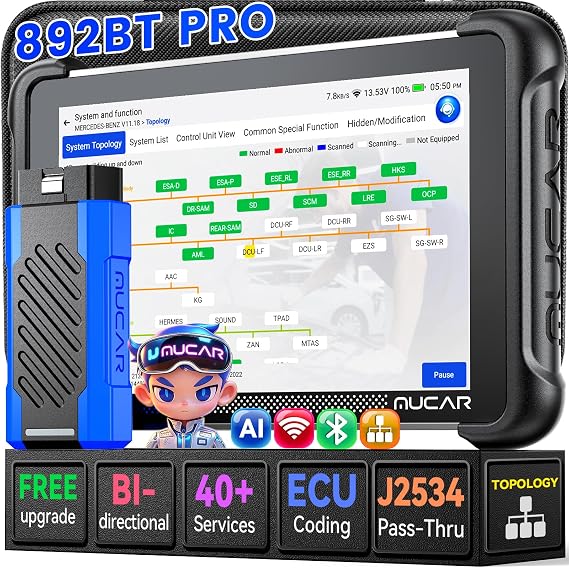 MUCAR 892BT PRO OBD2 Scanner with Topology Mapping