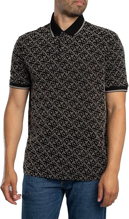 Armani Exchange Tamamı Logolu Pamuklu Regular Fit Düğmeli Polo Yaka T Shirt Erkek POLO YAKA T SHİRT XM001883 AF10356 FC196