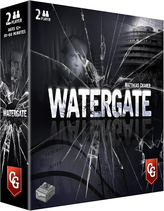 Capstone Games | Watergate | Board Game | 2 Players | Ages 12+ | 30-60 Minute Playing Time, Brown