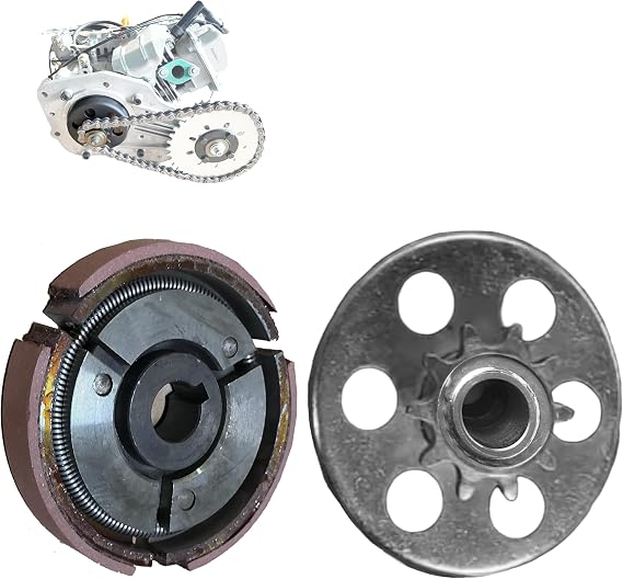 バイク エンジン クラッチセット 100cc 4 ストローク チェーン ドライブ エンジン ギア ドラム ベル パーツ ミニ 自転車 エンジン 始動 クラッチ トランスミッション 自転車 フィッティング 取り付け バイク ガス エンジン 15mm シャフト