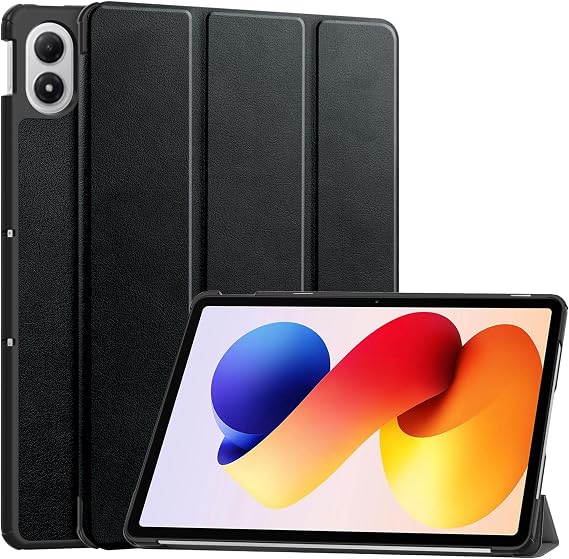 Vakarey Case for Xiaomi Redmi Pad 2 Pro 12.1 Inch Ultrathin Smart Tablet Case,Black