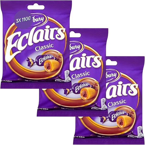 Chocolate Eclair Bundle With Dairy Milk Eclairs Classic 110g (3 Pack)