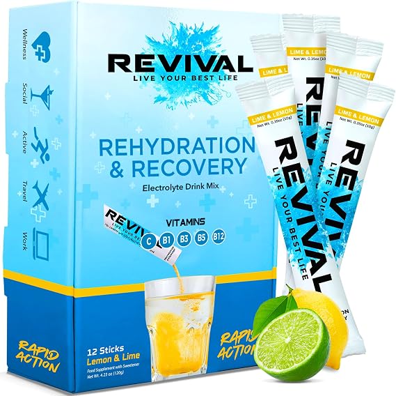 Revival Rapid Rehydration Electrolytes Powder | High Strength Sachet Drink