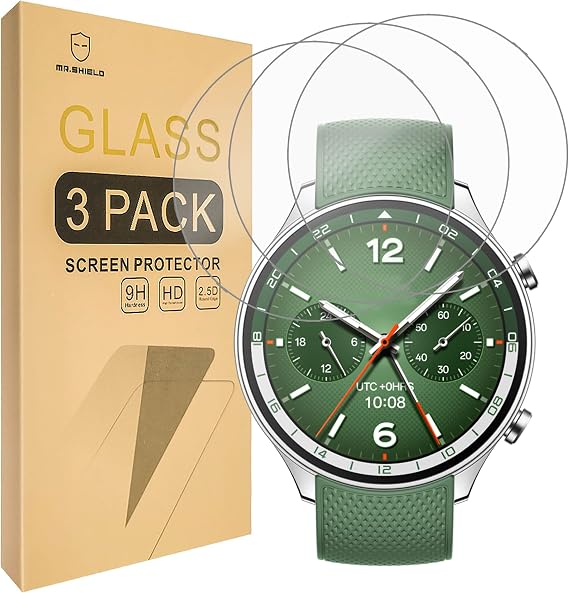 Mr.Shield 3-Pack Tempered Glass Screen Protector for OnePlus Watch 2R