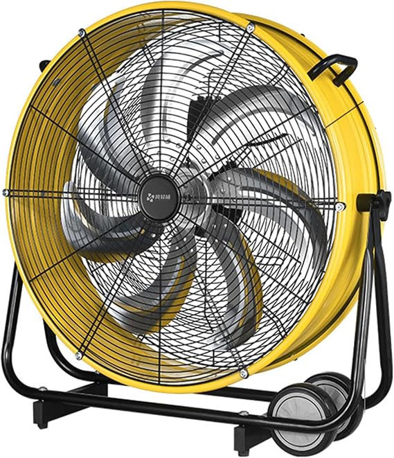 High Velocity Industrial Drum Fan, 9600CFM, 320W Heavy Duty Metal Shop Fan with 360° Tilt for Workshop, Garage, Patio, Warehouse, Basement, Commercial, Factory