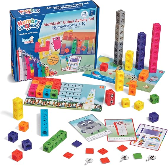 Öğrenme Kaynakları LSP0949-UK Numberblokları MathLink Cube 1-10 Aktivite Kiti, Okul Öncesi Matematik Eğitimi, Bina, Öğrenme, Oynama—Sınıfta ve Evde, 3 Yaş