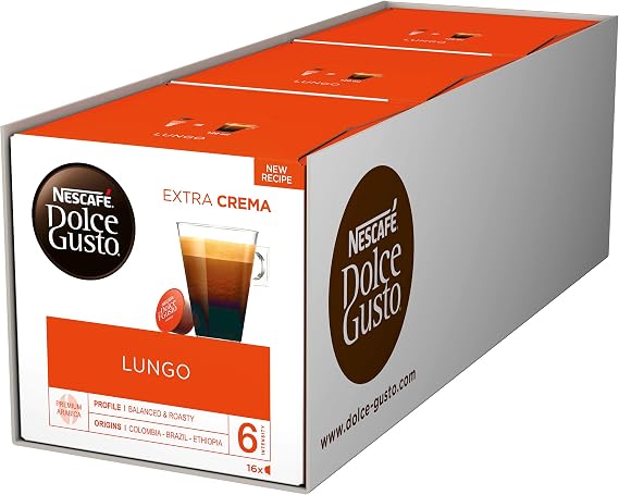 Nescafe Caffe lungo for Nescafe Dolce Gusto Machine Ref 12019900 - Packed 48