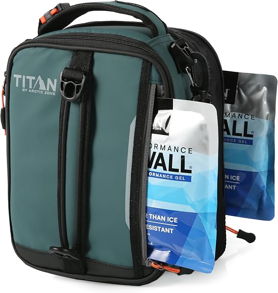 Titan by Arctic Zone Expandable Lunch Box, 2 Ice Packs, Jungle Hunt