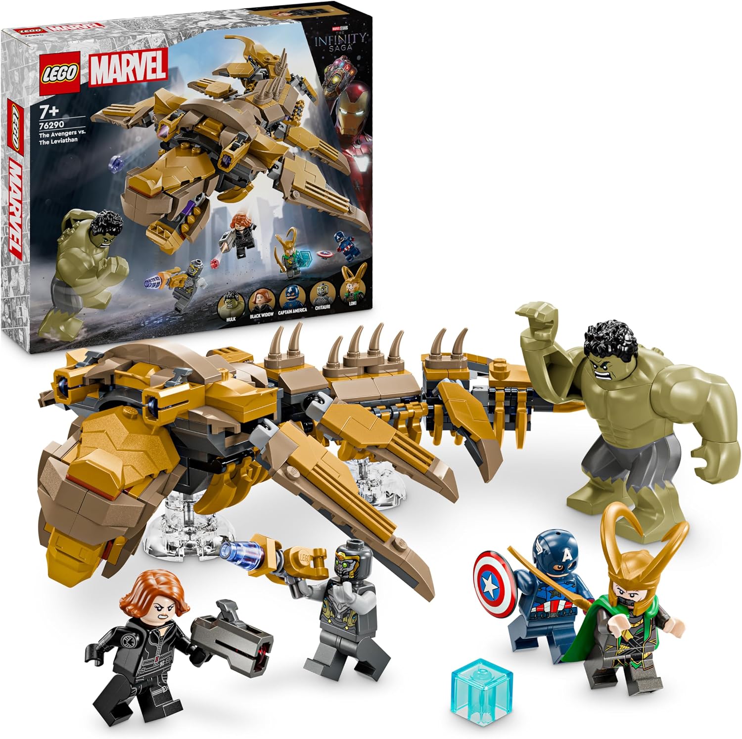 LEGO | Marvel Avengers vs. Leviathan Creative Toy Making Set for Superhero Lovers Ages 76290-7 and Over 347 Pieces