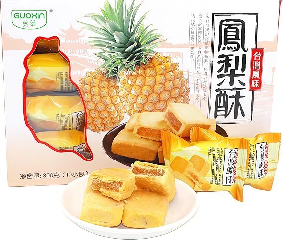 DAMAICHUHAI Pineapple Cake,Pineapple Cake Mix,The Fruit is Plump, Sweet and Sour Without Being Cloying, Perfect for Breakfast, Tea Breaks, Gifting, or Snacking. 300g/10.5oz.