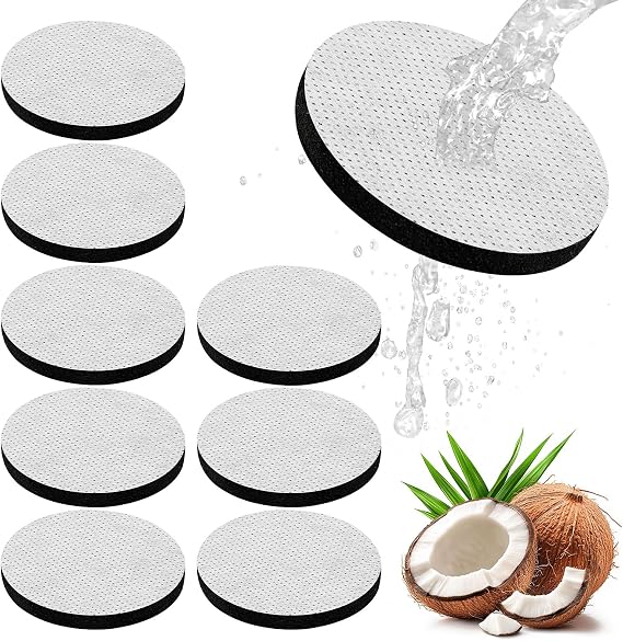 Water Filter Bottle, for Brita Water Filter Cartridges, for Brita Water Bottle Filter Discs, 8PCS Activated Carbon Filter Cartridges, Round Shape Carbon Block Filter