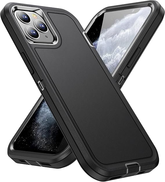 for iPhone 11 Pro Max Case for Men,Hybrid Drop Test Heavy Duty Sturdy Shockproof Slim Fit Protective Phone Cover for iPhone 11 Pro Max 6.5 inch,Black