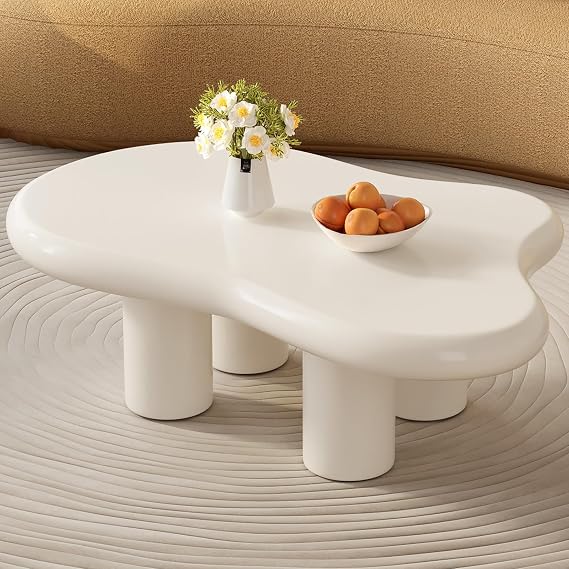 Guyii Cloud Coffee Table, 117cm, Cream White