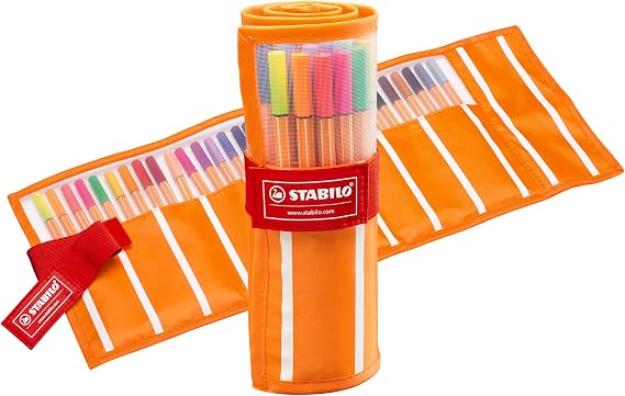 Fineliner - STABILO point 88 - Rollerset of 30 - Assorted Colours including 5 Neon Colours