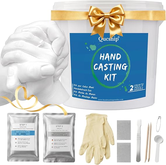 Couples Hand Casting Kit, Complete DIY Plaster Mold Set for 2