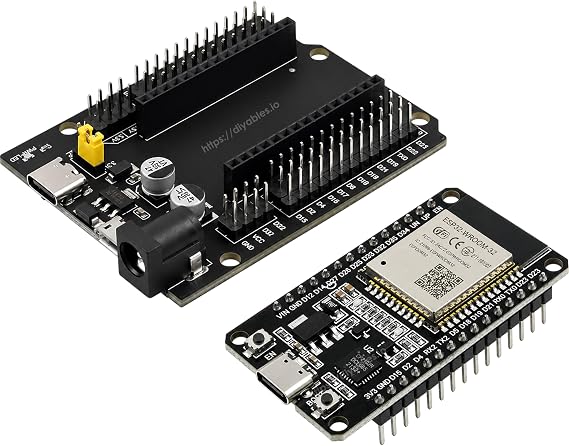 ESP32 30ピンDevボード GPIOブレイクアウト拡張シールド付き、プリはんだ。
