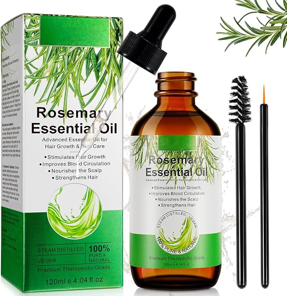 Rosemary Oil For Hair Growth 120ml, Rosemary Oil Pure Organic, Improve Hair Loss & Promote Hair Growth, Rosemary Hair Oil For Men Women