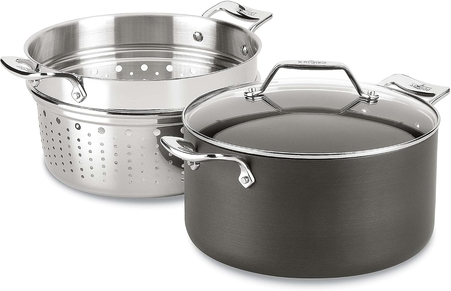 All-Clad Essentials Nonstick Hard Anodized Multipot, 7 Quart, Black