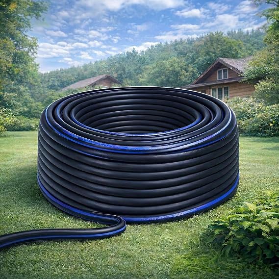 Termo Kauçuklu Bahçe Hortumu 5 Metre Dayanıklı 3 Katlı Sağlam Su Sulama Yıkama Hortum 12.5 mm 1/2"