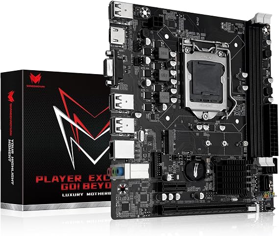 SHANGZHAOYUAN H61C Motherboard LGA 1155 Gaming Motherboard Compatible with Intel 2th/3th Gen i3i5i7/Xeon E3 V2/Pentium Series CPUs PCIe X16 100M LAN DDR3 NVME/NGFF M.2 VGA HDMI Compatible