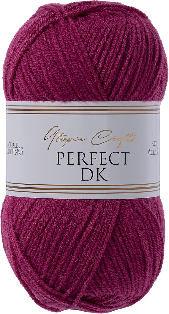 Utopia Crafts DK Double Knitting Yarn 100g (Dark Raspberry)