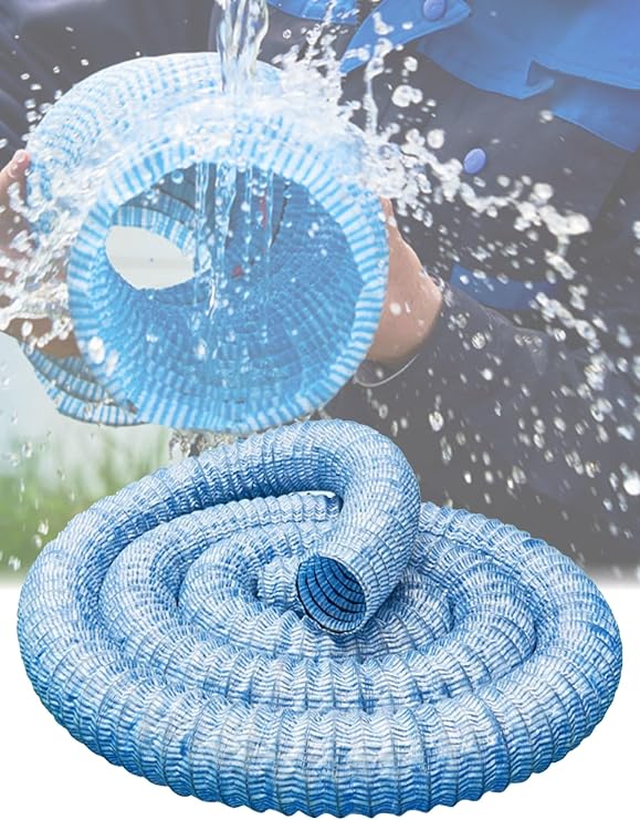 Flexible Underground Drainage Tube,5cm/2in Reinforced Soft Water Infiltration Hose,Perforated French Drain Pipe, for Yard-Driveway(10m/32.8ft)