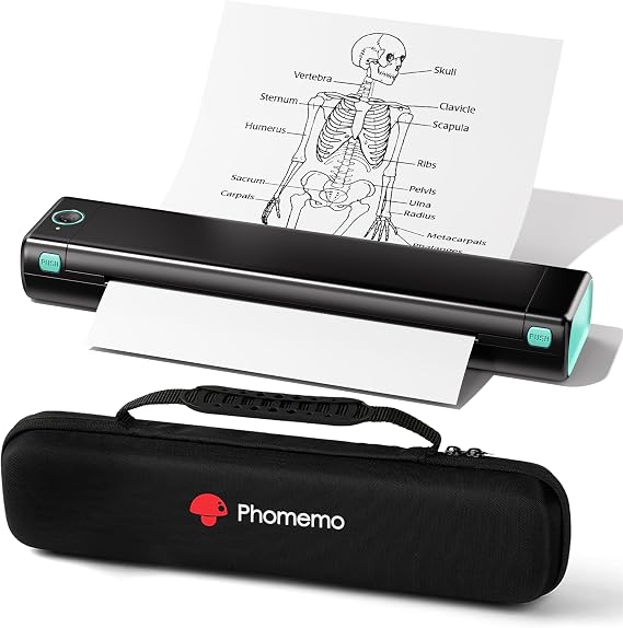 Phomemo Thermal Printer A4 with Bag, M08F Portable Printer for Laptop Phone