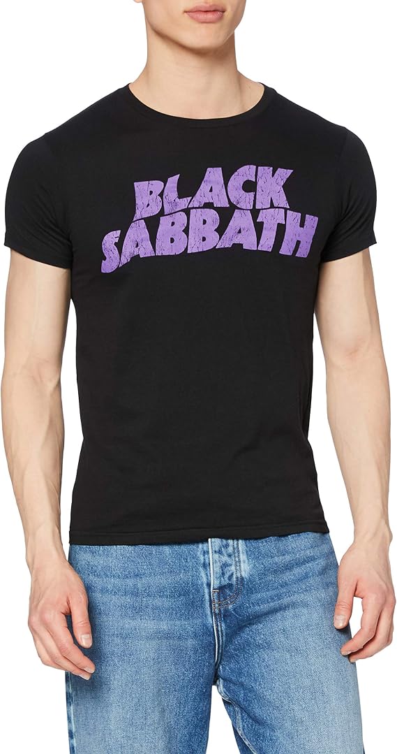 Bravado Black Sabbath Men's Wavy Logo Vintage Short Sleeve T-Shirt