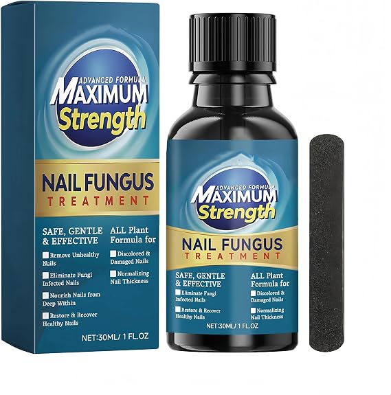 MAXIMUM Strength Nail Fungal Treatment - Toenail & Fingernail Fungus Eliminator - Repair, Strengthen, Fix & Renew Damaged Nails - 30ml