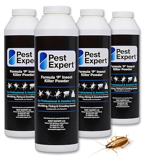 Pest Expert Cockroach Killer Powder 300g x 4 - Max Strength Treatment, Fast Acting