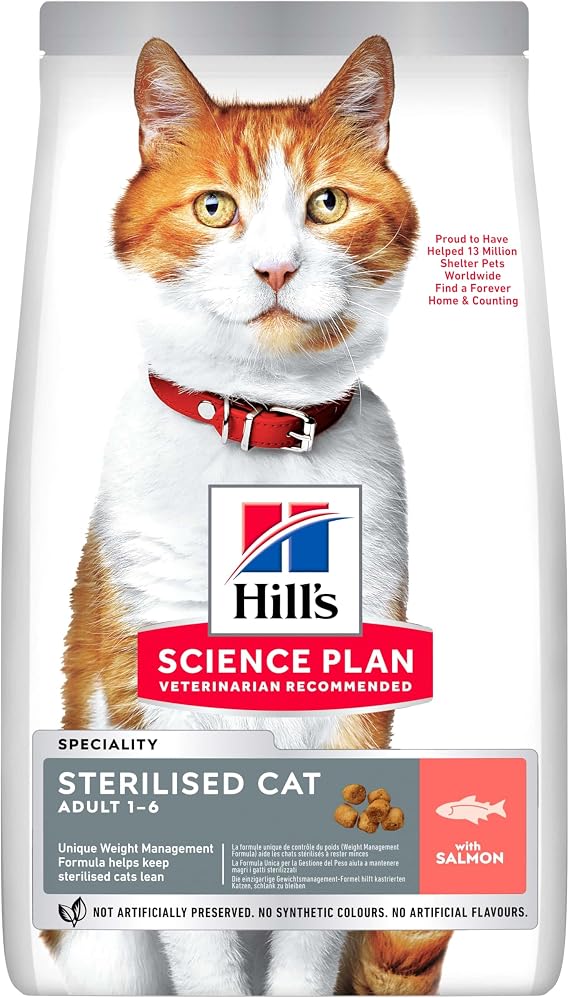 Hill's SP Somon Kısırlaştırılmış Yetişkin Kedi Maması 3KG Avantajlı Paket