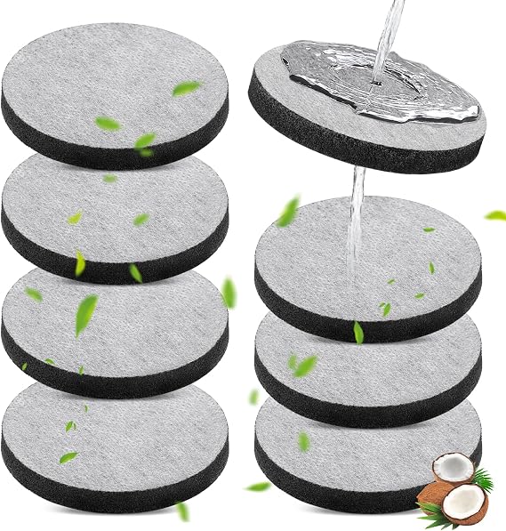 8-Packs Bottle Filter Discs for Brita Fill & Go Water Filter Bottles, Micro Disc Water Filter Discs Reduce PFAS Chlorine, Micro Particles, Taste-Disturbing Substances in Drinking Water