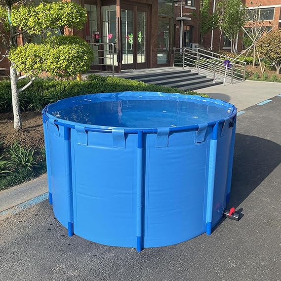 Portable Foldable Pool, Hard Plastic Water Reservoir for Bathing, Swimming, Irrigation & Breeding, Family Size 3-6 Ft with Faucet