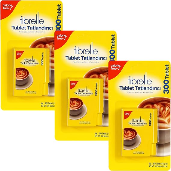 Fibrelle Sukraloz Lu Tablet Tatlandırıcı 300'lük Kutu 3 Adet