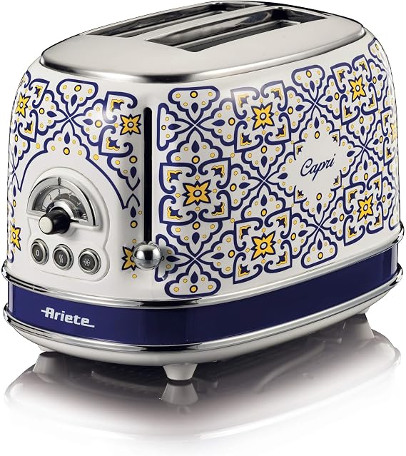 Ariete Capri 2 Dilim Ekmek Kızartma Makinesi 0155/1C - 810 Watt, Metal Gövde, 2 Dilim Kapasite, Buz Çözme, Isıtma, 6 Kızartma Ayarı, Kolay Temizlik, Çıkarılabilir Kırıntı Tepsisi