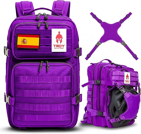 Tactical Military CrossFit Backpack Helmet Holder MOLLE 45L (Lilac)