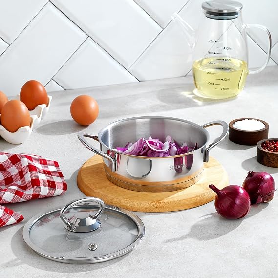Schäfer Micro Mini Flat Steel Pot 14Cm-2 Pieces