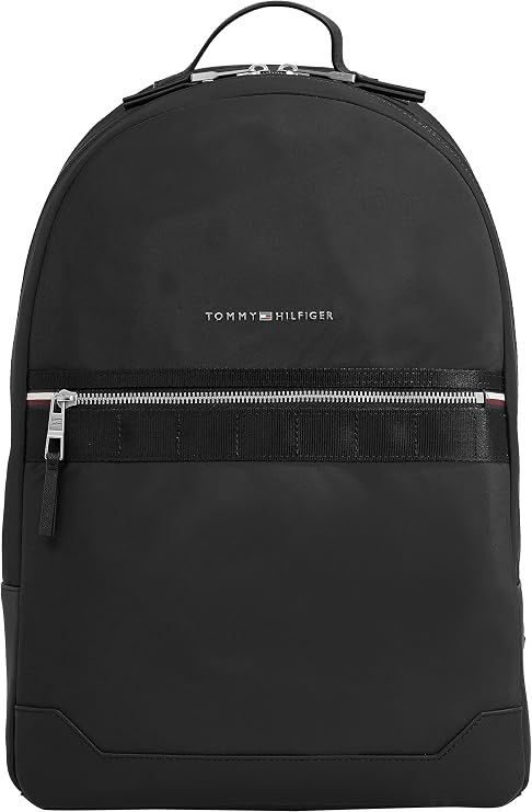 Tommy Hilfiger Men Backpack Elevated Nylon Hand Luggage, Multicolor (Black), One Size